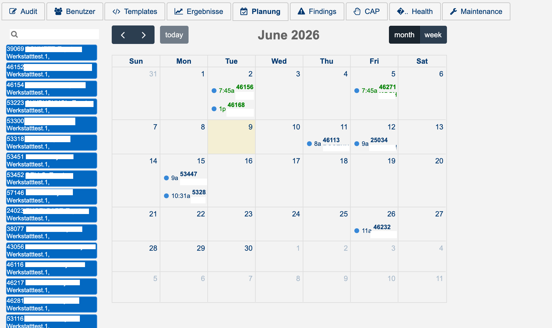 schedule